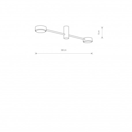 Nowodvorski ORBIT Sufitowa Plafon Max moc 2x8W GX53 Biały 7938