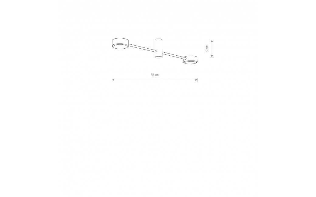 Nowodvorski ORBIT Sufitowa Plafon Max moc 2x8W GX53 Biały 7938