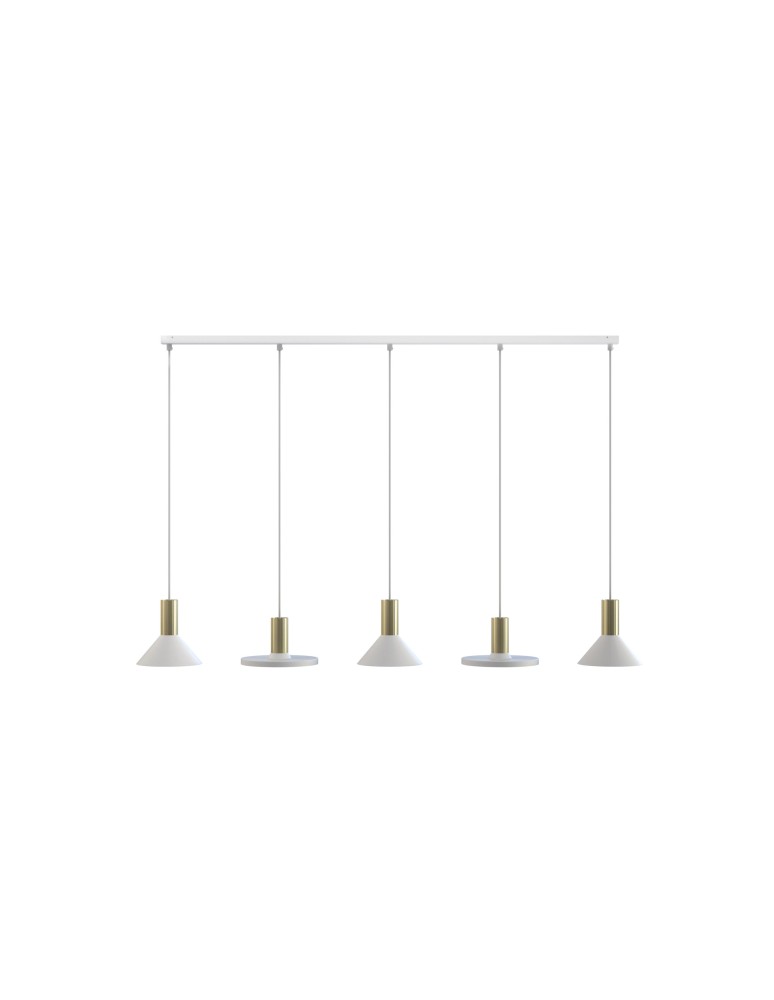 Pendant lamps on a strip - Nowodvorski HERMANOS Ceiling Pendant Max wattage 10W only LED GU10 White 8033 - product kolory-swiatla.pl 1