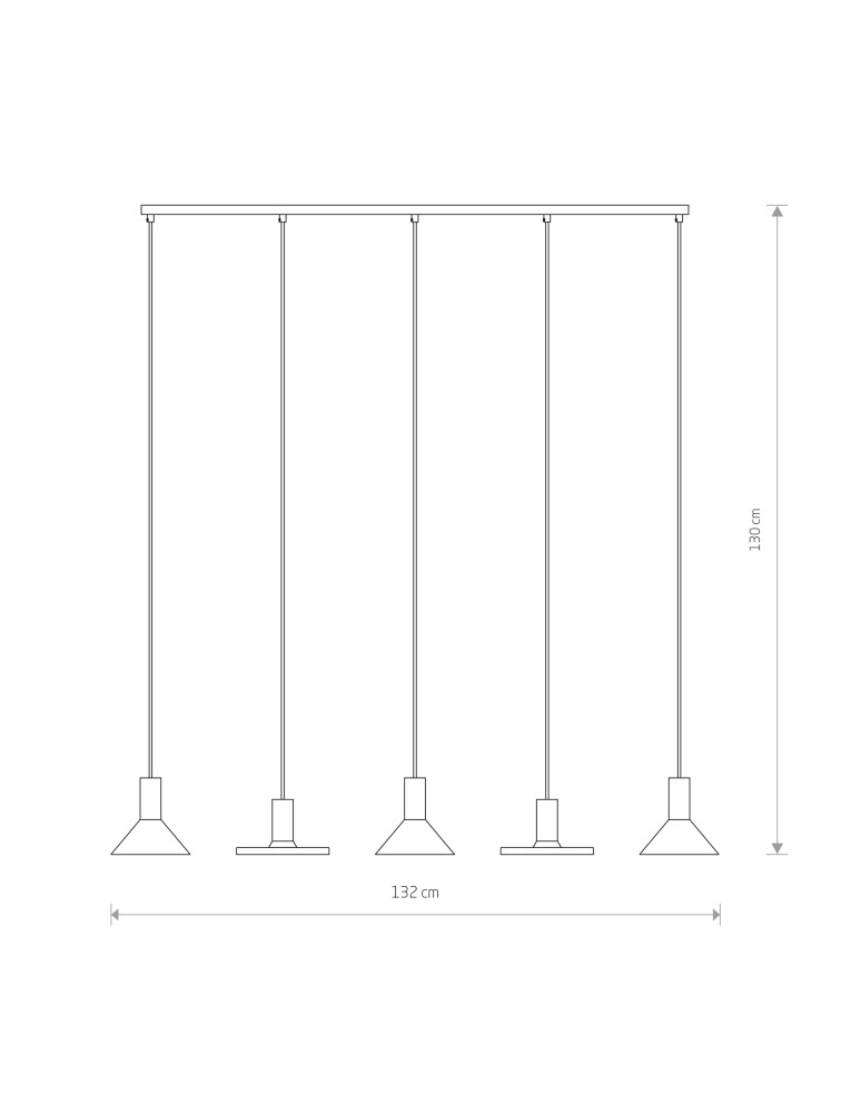 Pendant lamps on a strip - Nowodvorski HERMANOS Ceiling Pendant Max wattage 10W only LED GU10 White 8033 - product kolory-swiatla.pl 2