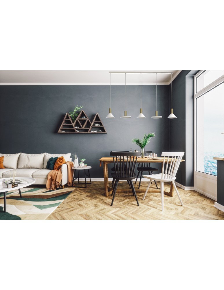 Pendant lamps on a strip - Nowodvorski HERMANOS Ceiling Pendant Max wattage 10W only LED GU10 White 8033 - product kolory-swiatla.pl 3