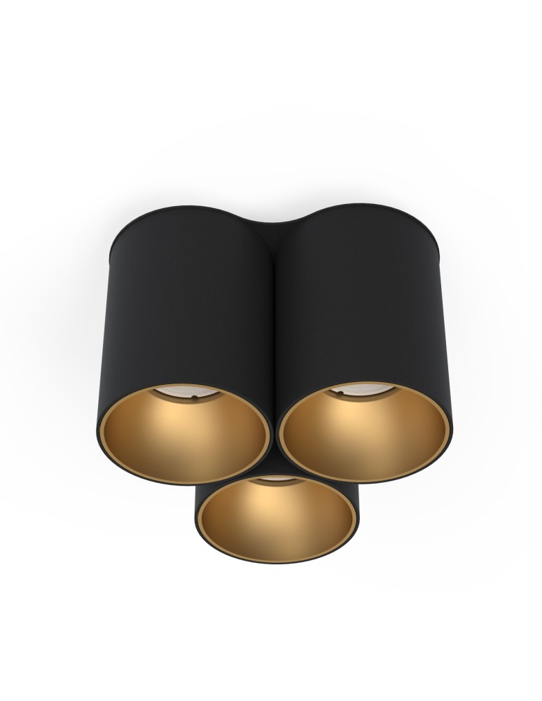 Ceiling luminaires for replaceable light source - Nowodvorski EYE TONE Spot Surface Mounted Max wattage 10W only LED GU10 Black 8092 - product kolory-swiatla.pl 1