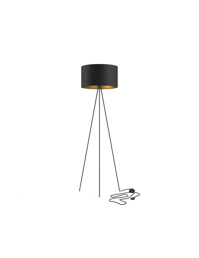 Tripod floor lamps - Nowodvorski CADILAC Floor Max Power 40W E27 Black-Gold 7991 - product kolory-swiatla.pl 1