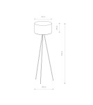 Tripod floor lamps - Nowodvorski CADILAC Floor Max Power 40W E27 Black-Gold 7991 - product 2