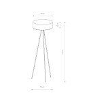 Tripod floor lamps - Nowodvorski CADILAC Floor Max wattage 25W only LED E27 Grey 8190 - product 2
