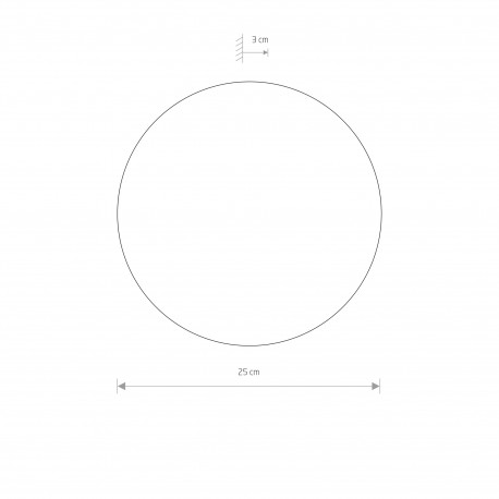 Nowodvorski RING LED M Ścienna Kinkiet Max moc 9W LED Czarny 7635