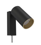 Reading wall lamps - Nowodvorski MONO Wall lamp adjustable with switch Max power 10W only LED GU10 Black 7765 - product 1