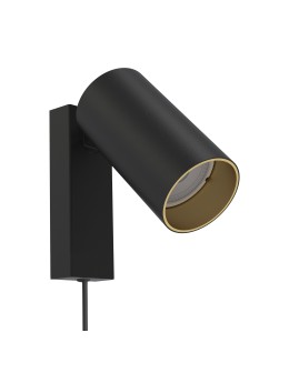 Nowodvorski MONO Wall lamp adjustable with switch Max power 10W only LED GU10 Black 7765