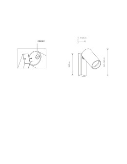 Nowodvorski MONO Ścienna Kinkiet regulowane z włącznikiem Max moc 10W only LED GU10  Mosiądz 7780 - produkt 2