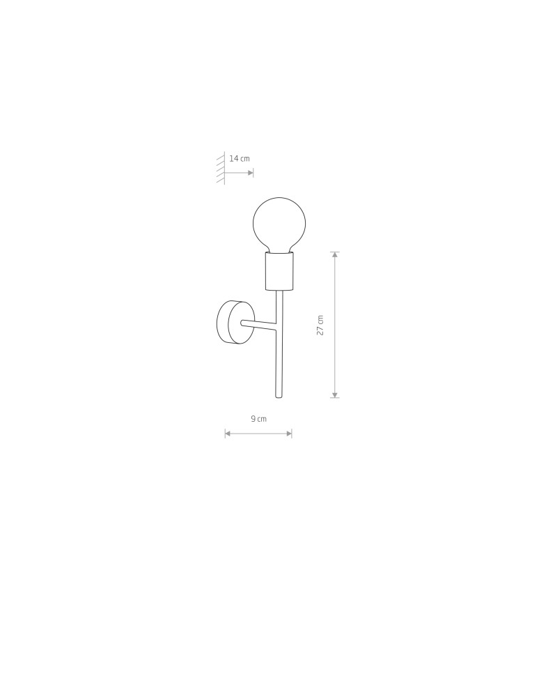 Wall lamps - Nowodvorski RADIUS Wall lamp Max power 60W E27 Black 7762 - product kolory-swiatla.pl 4