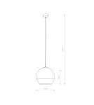Pendant lamps - Nowodvorski GLOBE PLUS M Suspended Ceiling Max power 60W E27 Chrome 7606 - product 2