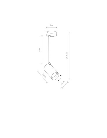 Nowodvorski MONO LONG S Spot Surface Mounted Max wattage 10W only LED GU10 Black 7727 - product 2
