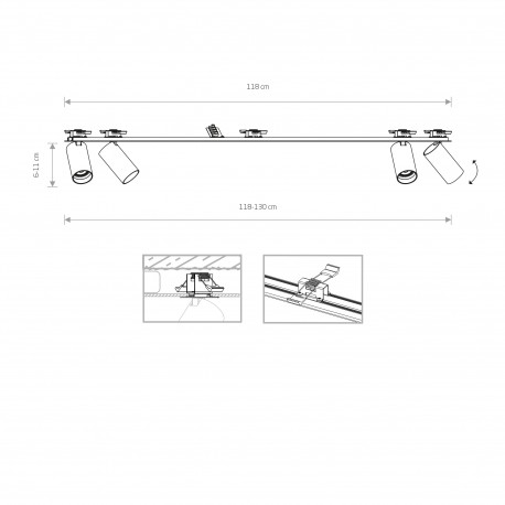 Nowodvorski MONO SURFACE Spot Podtynkowa Max moc 10W only LED GU10 Mosiądz 7747