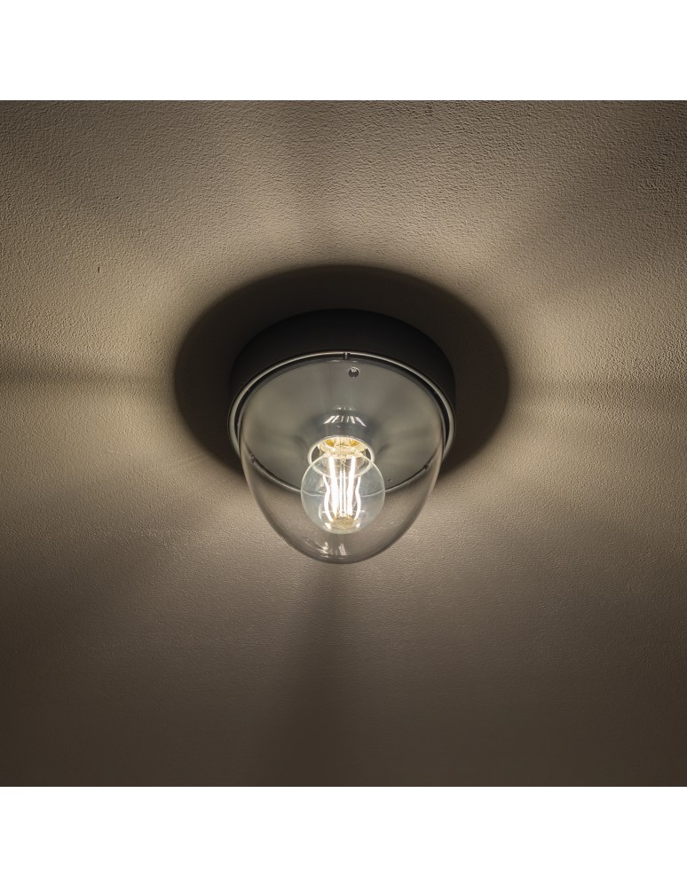 Outdoor ceiling lamps - Nowodvorski NOOK Outdoor Ceiling Plafond Max power 1X10W only LED E27 IP44 Graphite 7965 - product kolory-swiatla.pl 3