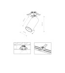 Recessed ceiling spotlights - Nowodvorski MONO SURFACE Flush Mounted Spot Max wattage 10W only LED GU10 Brass 7744 - product 2