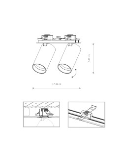 Nowodvorski MONO SURFACE Spot Podtynkowa Max moc 10W only LED GU10  Mosiądz 7745 - produkt 2