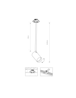 Nowodvorski MONO SURFACE LONG M Spot Flush Mounted Max wattage 10W only LED GU10 Brass 7742 - product 2