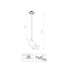 Recessed ceiling spotlights - Nowodvorski MONO SURFACE LONG M Spot Concealed Max wattage 10W only LED GU10 White 7735 - product 2