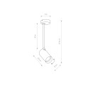 Ceiling spotlights - Nowodvorski MONO LONG S Spotlight/Spot Max power 10W only LED GU10 Brass 7731 - product 2