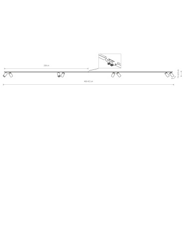 Nowodvorski MONO 2x200 Reflektor/Spot Max moc 10W only LED GU10  Biały 7752 - produkt 2