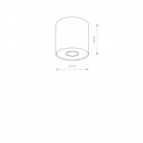 Nowodvorski POINT M Spot Natynkowa Max moc 35W GU10 Czarny 7602