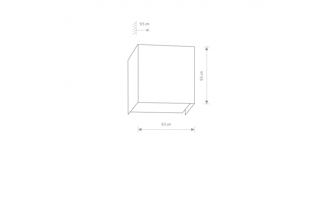 Nowodvorski CUBE Ścienna Kinkiet Max moc 1x35W G9 Biały 5266