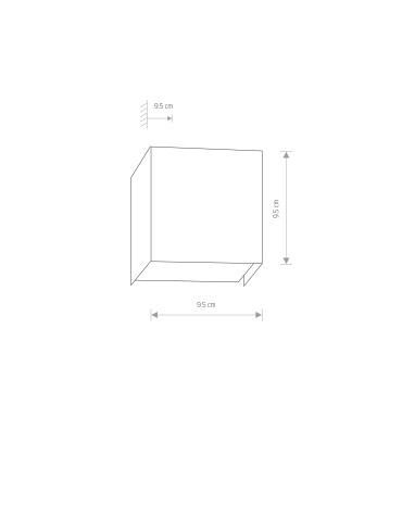 Nowodvorski CUBE Ścienna Kinkiet Max moc 1x35W G9 Srebrny 5267 - produkt 2