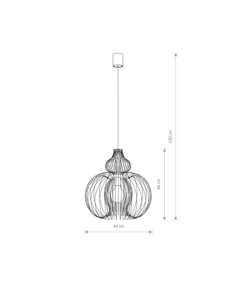 Pendant lamps - Nowodvorski MEKNES Suspended Ceiling Max power 1x60W E27 White 5297 - product kolory-swiatla.pl 2