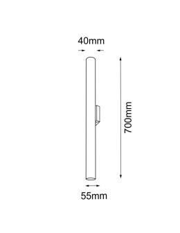 Amplex Kinkiet Akadi K - Mosiądz polerowany-czarny (700 mm) 8877 - produkt 2