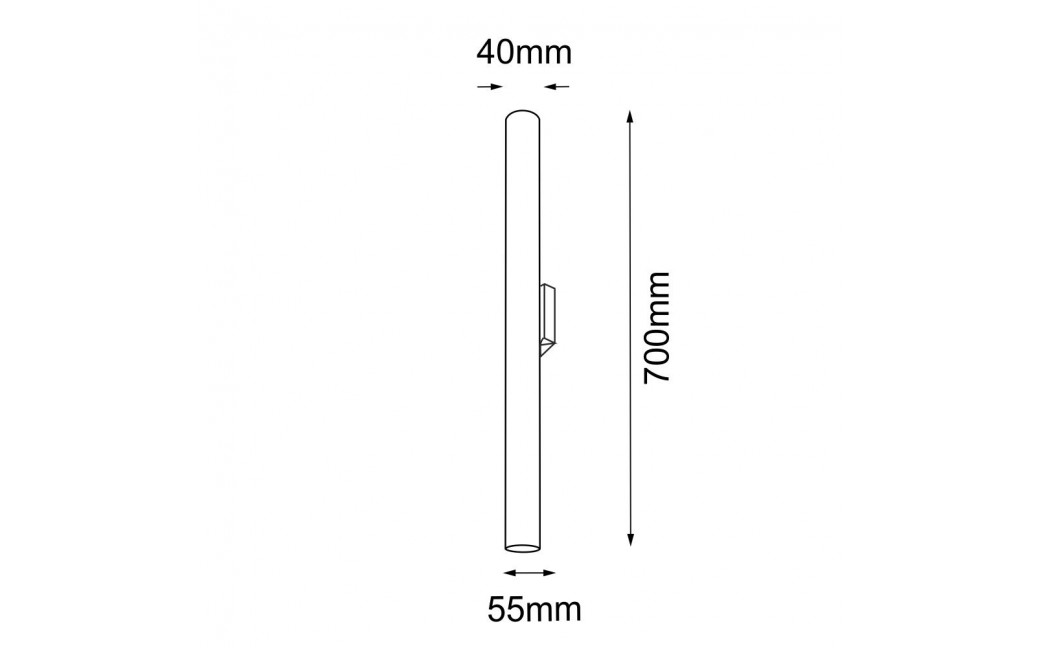 Amplex Kinkiet Akadi K - Mosiądz polerowany-czarny (700 mm) 8877