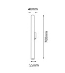 Tube wall lamps - Amplex Wall lamp Akadi K - Polished brass-white (700 mm) 8878 - product 2