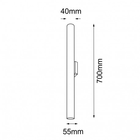 Amplex Kinkiet Akadi K - Mosiądz polerowany-biały (700 mm) 8878