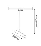 Track lighting - Amplex Spot Akadi T R2 - Polished brass-white - 3F 230V busbar 8882 - product 2