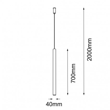 Amplex Lampa wisząca Akadi 1 - Mosiądz polerowany-czarna (700 mm) 8883