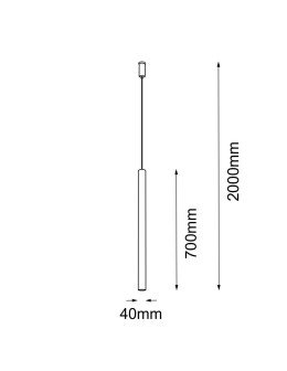 Amplex Lampa wisząca Akadi 1 - Mosiądz polerowany-czarna (700 mm) 8883 - produkt 2
