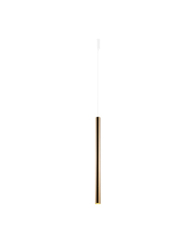 Pendant tube lamps - Amplex Akadi 1 pendant lamp - Polished brass-white (700 mm) 8884 - product kolory-swiatla.pl 1