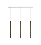 Pendant lamps on a strip - Amplex Akadi 3 pendant lamp - Polished brass-white (700 mm) 8886 - product 1