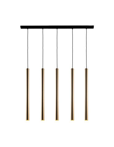 Amplex Akadi 5 pendant lamp - polished brass-black (700 mm) 8887