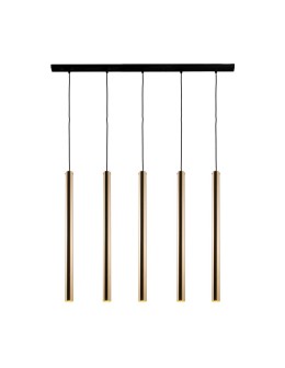Amplex Akadi 5 pendant lamp - polished brass-black (700 mm) 8887