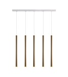 Pendant lamps on a strip - Amplex Akadi 5 pendant lamp - Polished brass-white (700 mm) 8888 - product 1
