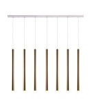 Pendant lamps on a strip - Amplex Pendant lamp Akadi 7 - Polished brass-white (700 mm) 8890 - product 1