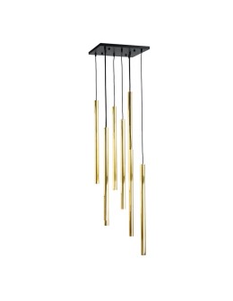 Amplex Akadi 8 pendant lamp - polished brass-black (700 mm) 8891