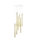Pendant tube lamps - Amplex Akadi 8 pendant lamp - Polished brass-white (700 mm) 8892 - product 1