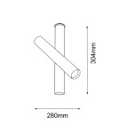 Spotlight ceiling lamps - Amplex Reflector Akadi R1 - Polished brass-white (304 mm) 8894 - product 2