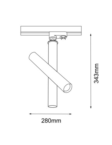 Amplex Spot Akadi T R1 - Polished brass-black - 3F 230V busbar 8895 - product 2