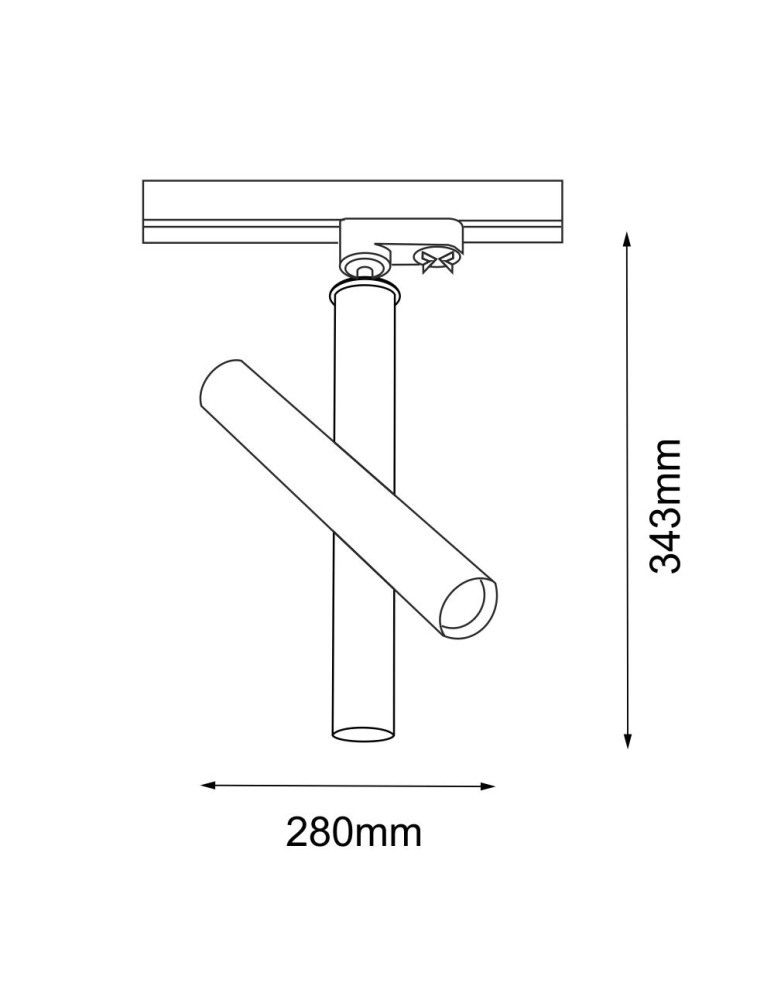 Track lighting - Amplex Spot Akadi T R1 - Polished brass-black - 3F 230V busbar 8895 - product kolory-swiatla.pl 2