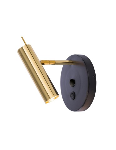 Amplex Wall lamp Amos - Polished brass-black 8905