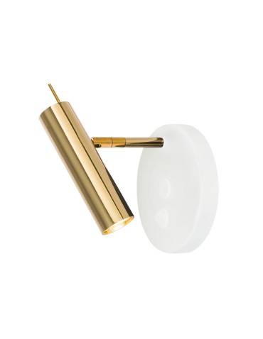 Amplex Wall lamp Amos - Polished brass-white 8906
