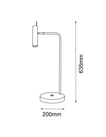 Amplex Lampa stołowa Amos - Mosiądz polerowany-czarna (635 mm) 8909 - produkt 2