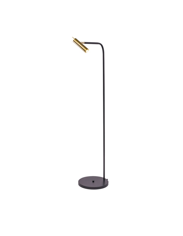 Floor lamps - Amplex Floor lamp Amos - Polished brass-black (1385 mm) 8908 - product kolory-swiatla.pl 1
